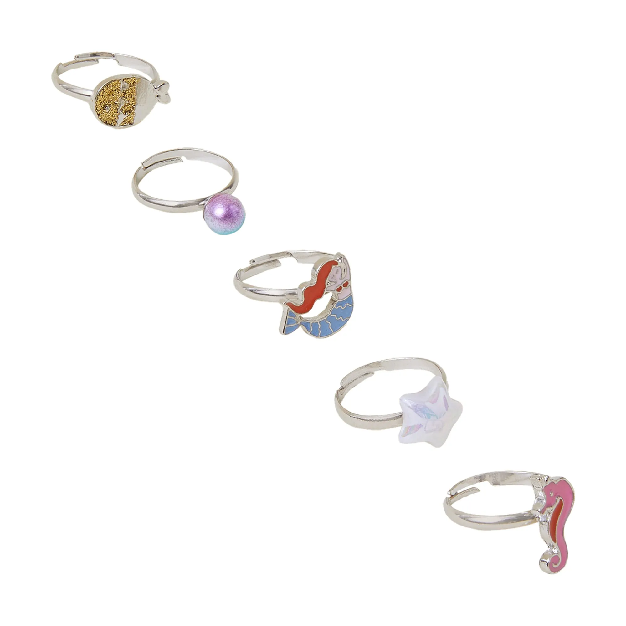 Accessorize London Mermaid Ring Set Of 4