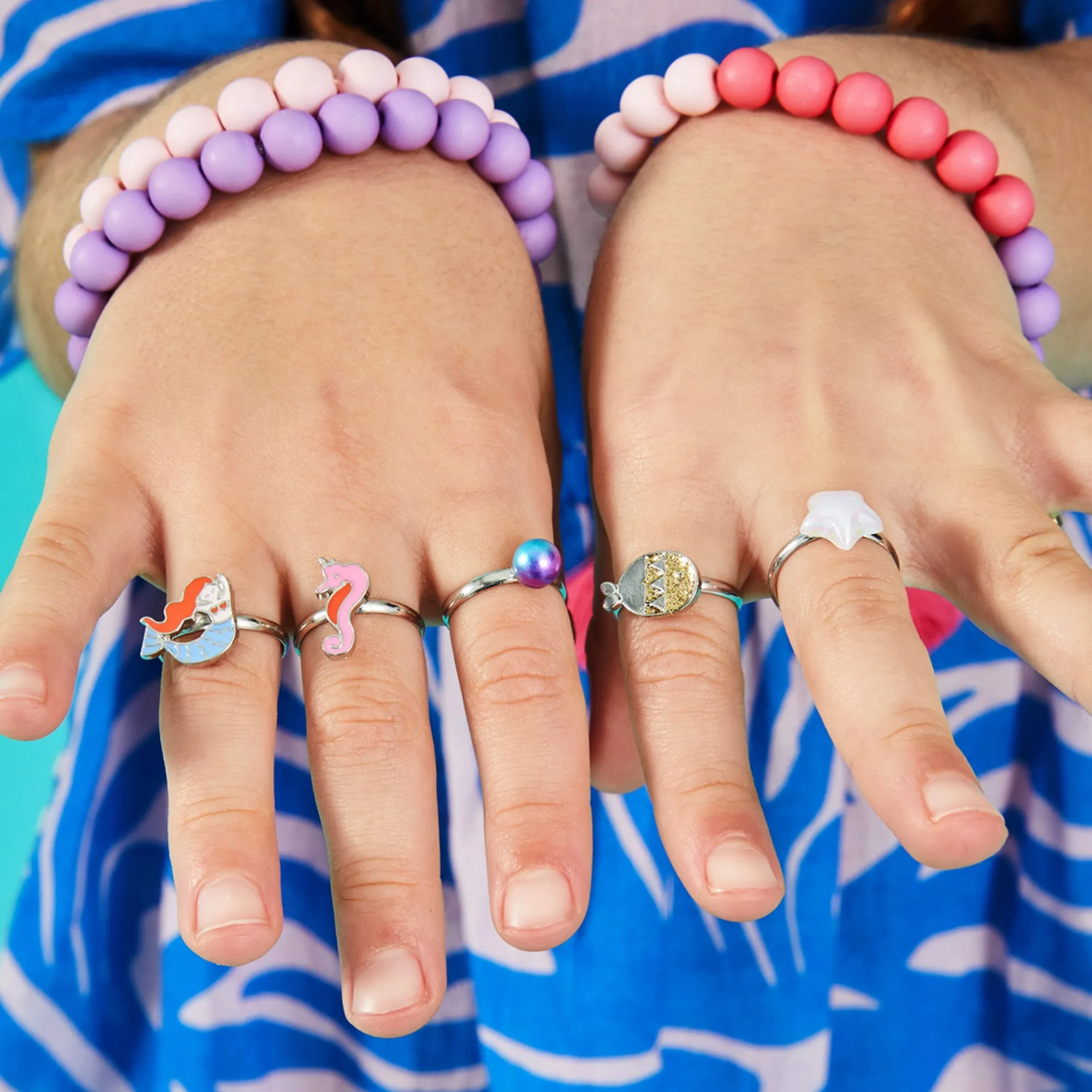Accessorize London Mermaid Ring Set Of 4