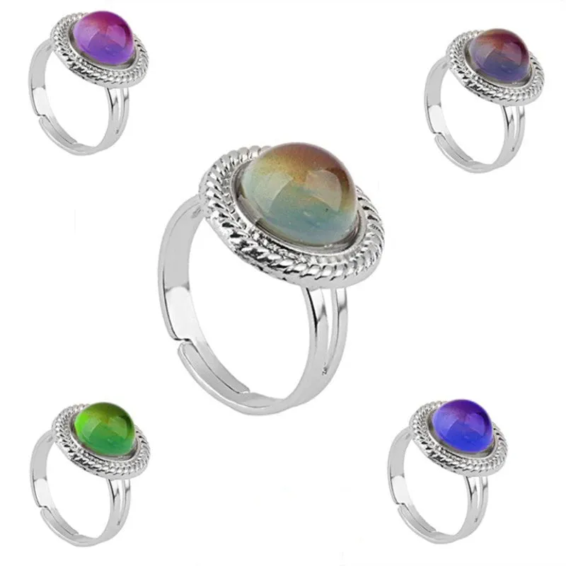 Adjustable Mermaid Mood Ring - Color Changeable with Temperature Variations