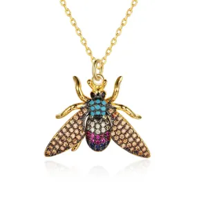 Adorable Insect Bee Pendant & Necklace
