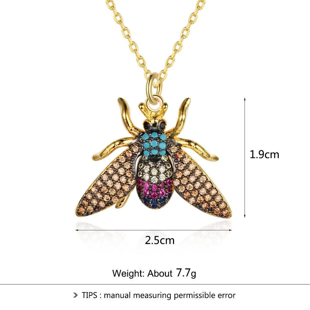 Adorable Insect Bee Pendant & Necklace