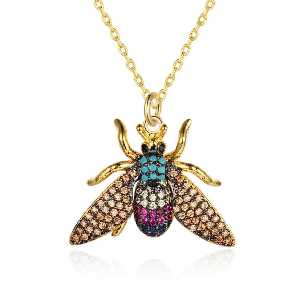 Adorable Insect Bee Pendant & Necklace