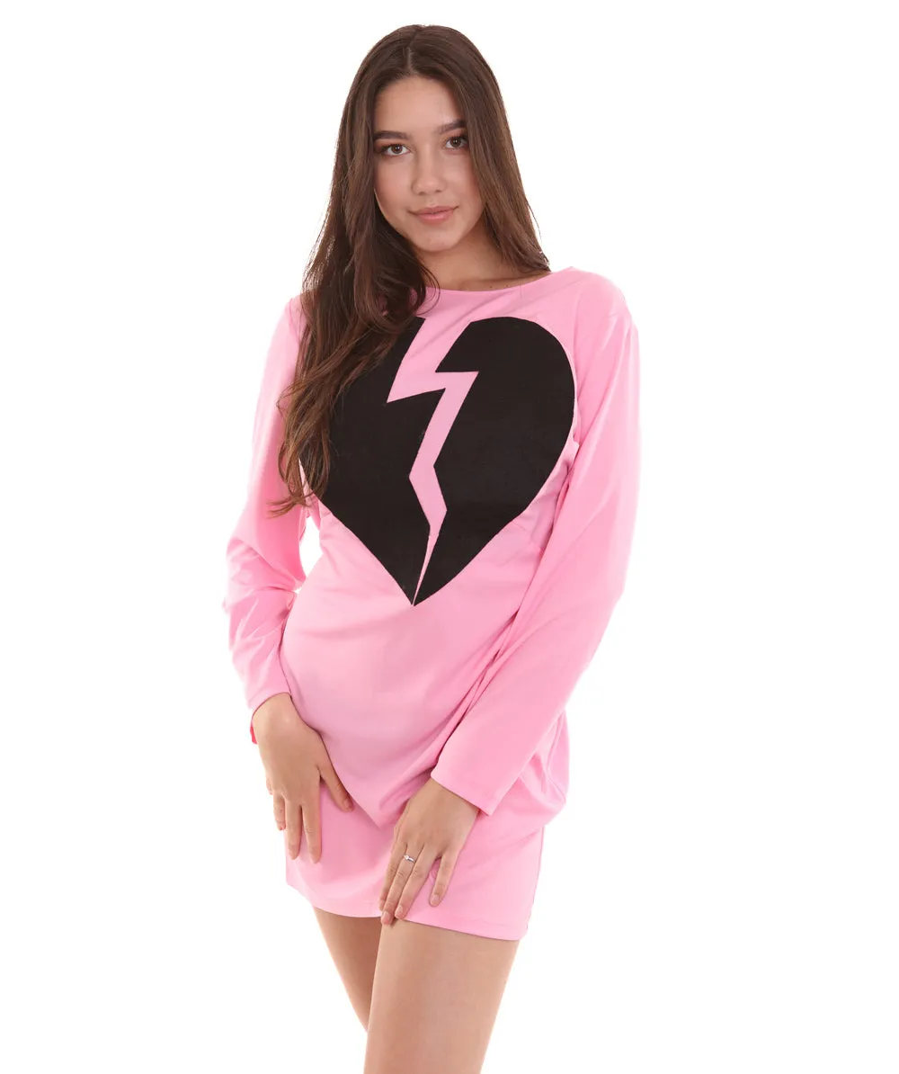 Adult Women's My Heart Is Broken Dress Costume | Pink Cosplay Costume