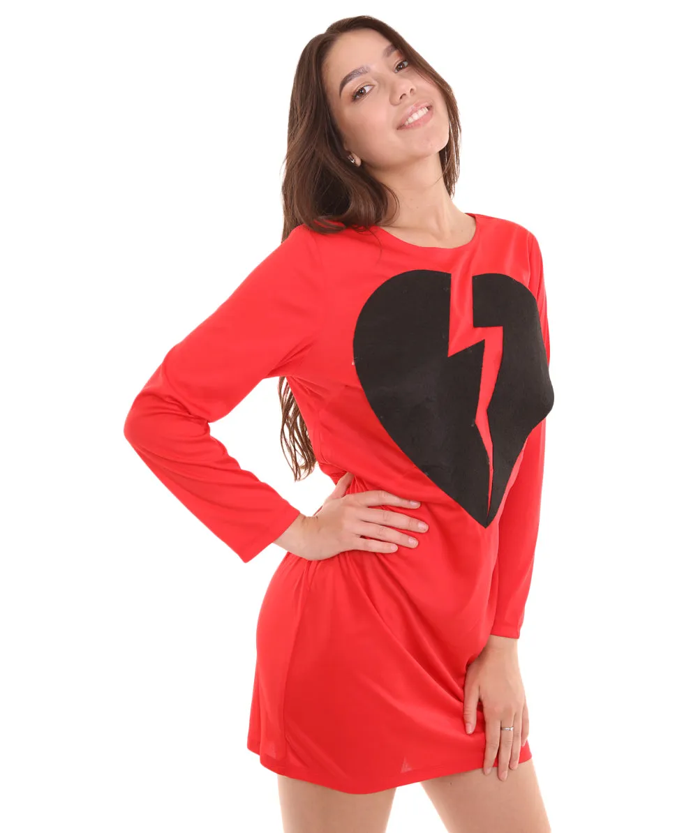 Adult Women's My Heart Is Broken Dress Costume |  Red Cosplay Costume