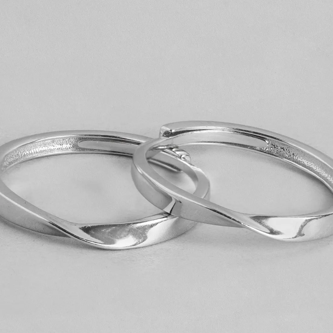Always and Forever Couple 925 Silver Ring (Adjustable)