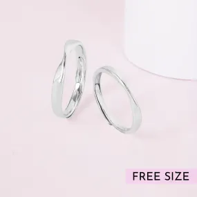 Always and Forever Couple 925 Silver Ring (Adjustable)