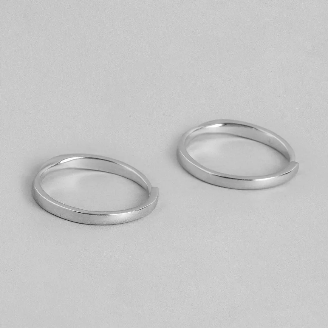 Always and Forever Couple 925 Silver Ring (Adjustable)