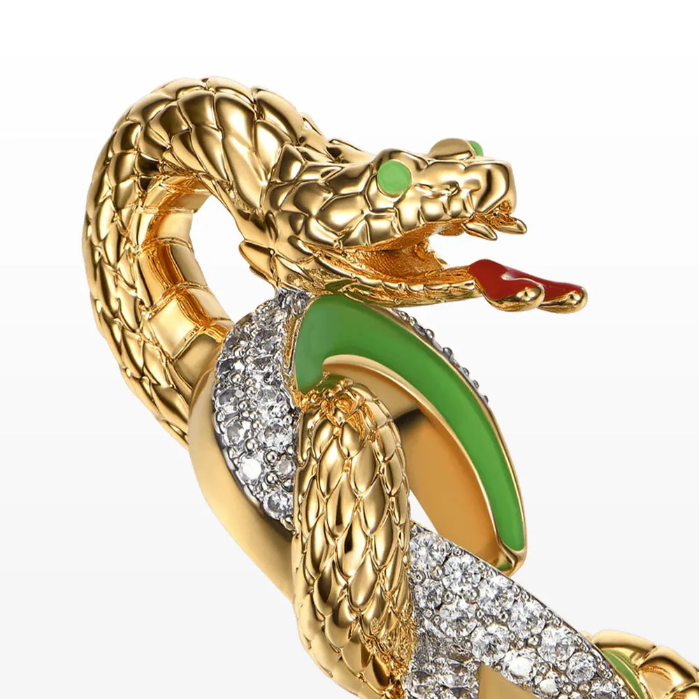 Aporro Infinity Glowing Snake Pendant