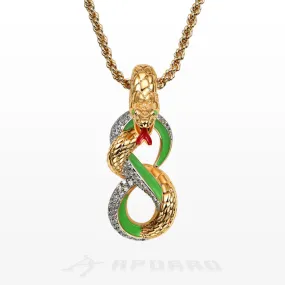Aporro Infinity Glowing Snake Pendant