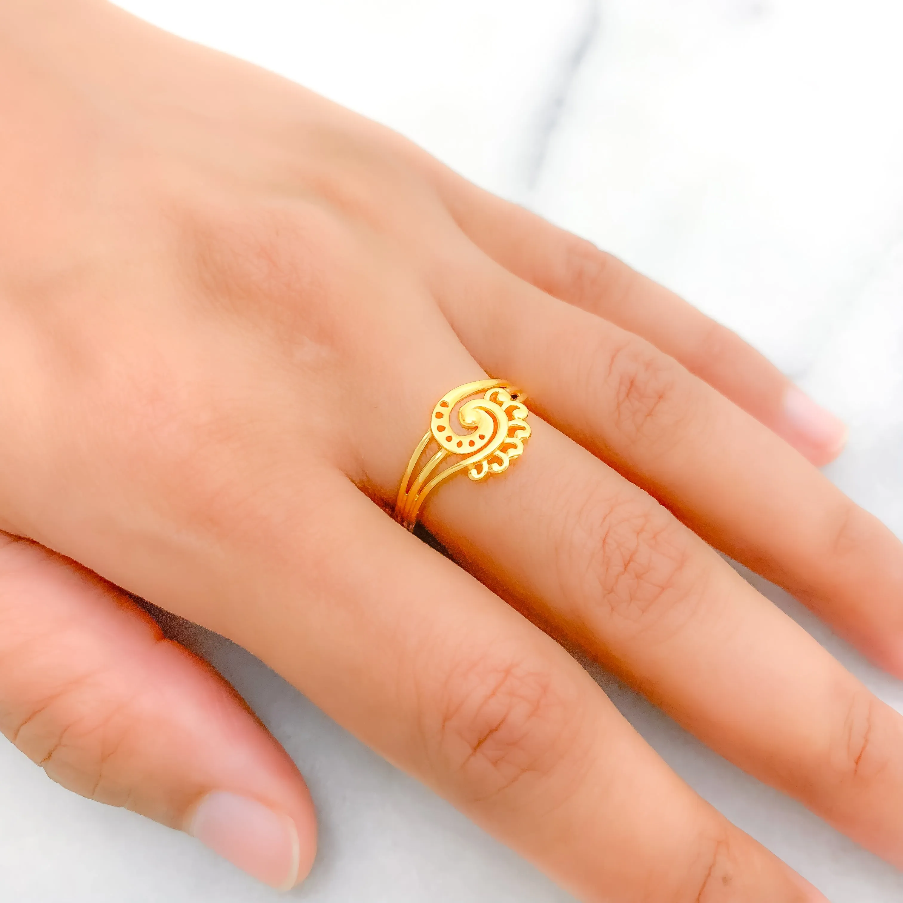 Artsy Three-Tier Ring
