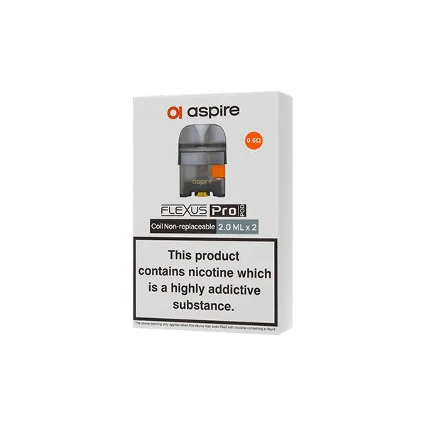 Aspire Flexus Pro Replacement Empty Pods 2ml (0.6Ohm, 1.0Ohm)