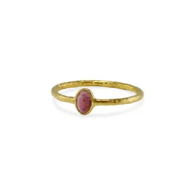 Banyan Dainty 18kt Gold Pink Tourmaline Ring