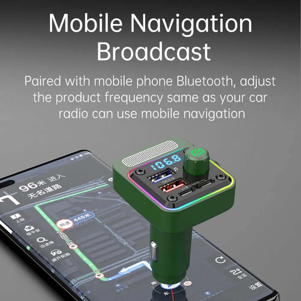 BC91 FM Transmitter For Car Dual PD QC3.0 Fast Car Charger HIFI