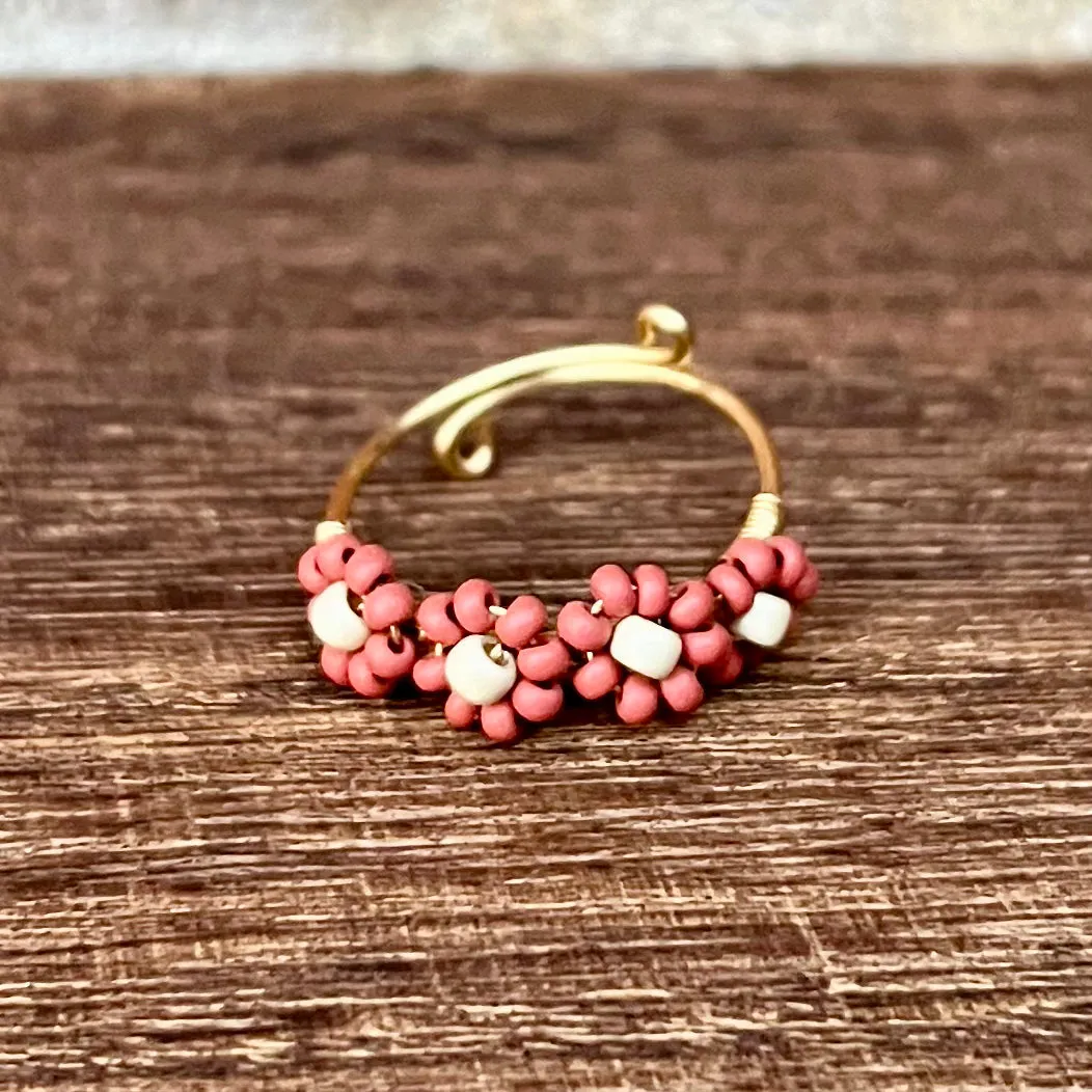 Beaded Daisy Rings