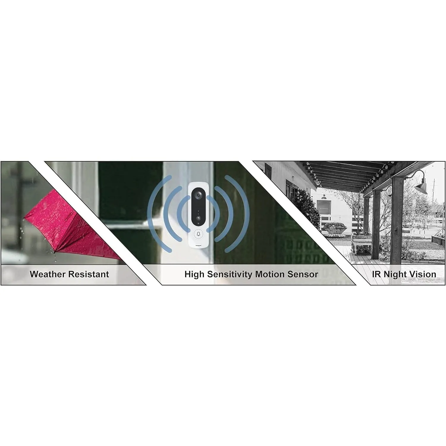 Bell Howell InView BHDC1 1080p Door Bell Camera   BHCH1A Chime Kit (White) (Refurbished)