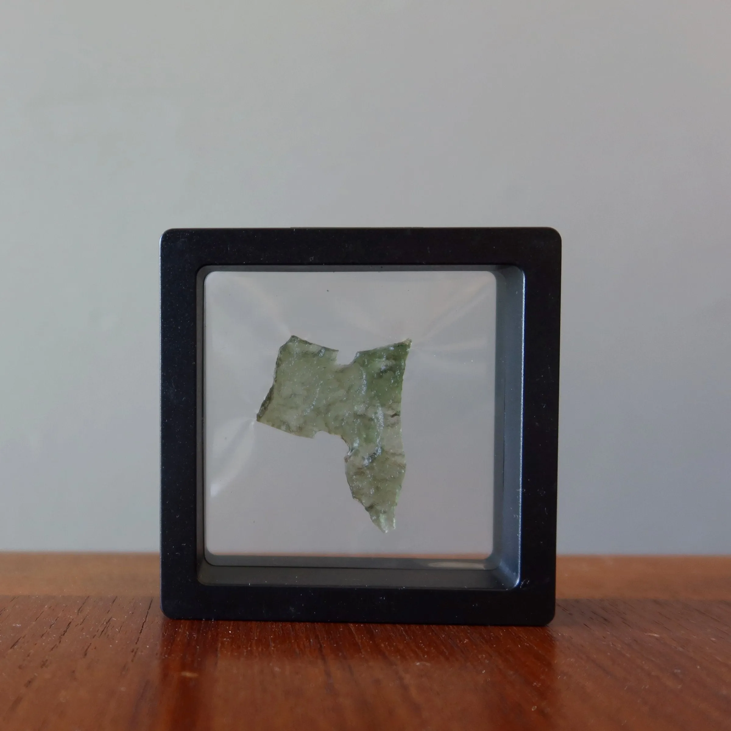 Black Floating Display Case Meteorite Jewelry Crystal Suspension