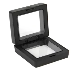 Black Floating Display Case Meteorite Jewelry Crystal Suspension