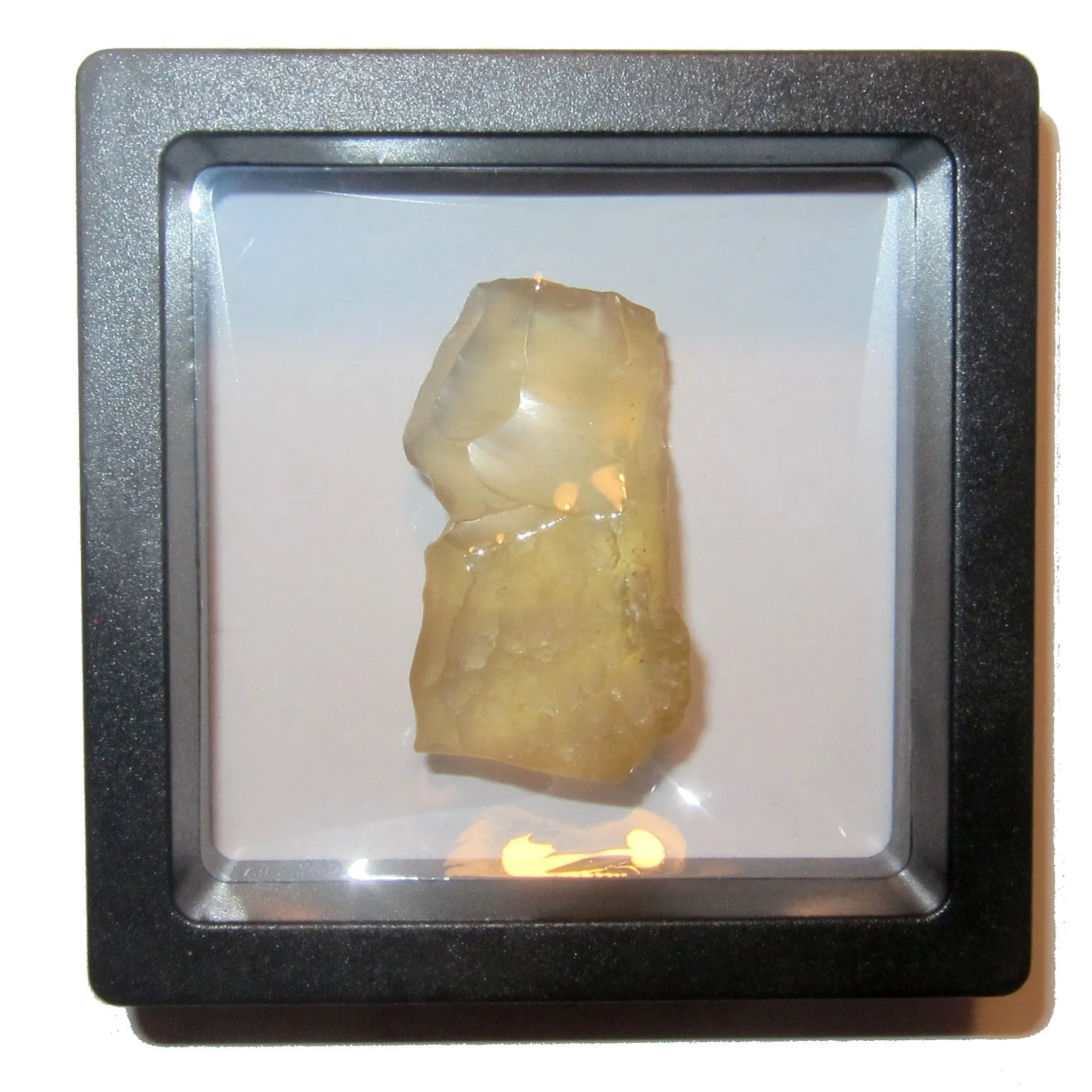 Black Floating Display Case Meteorite Jewelry Crystal Suspension