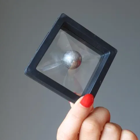 Black Floating Display Case Meteorite Jewelry Crystal Suspension