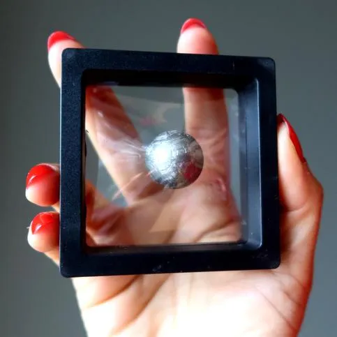 Black Floating Display Case Meteorite Jewelry Crystal Suspension