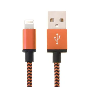 Braided 2A USB to 8 Pin Charging & Data Sync Cable - 1m Length