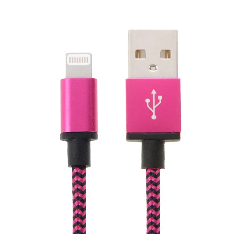 Braided 2A USB to 8 Pin Charging & Data Sync Cable - 1m Length