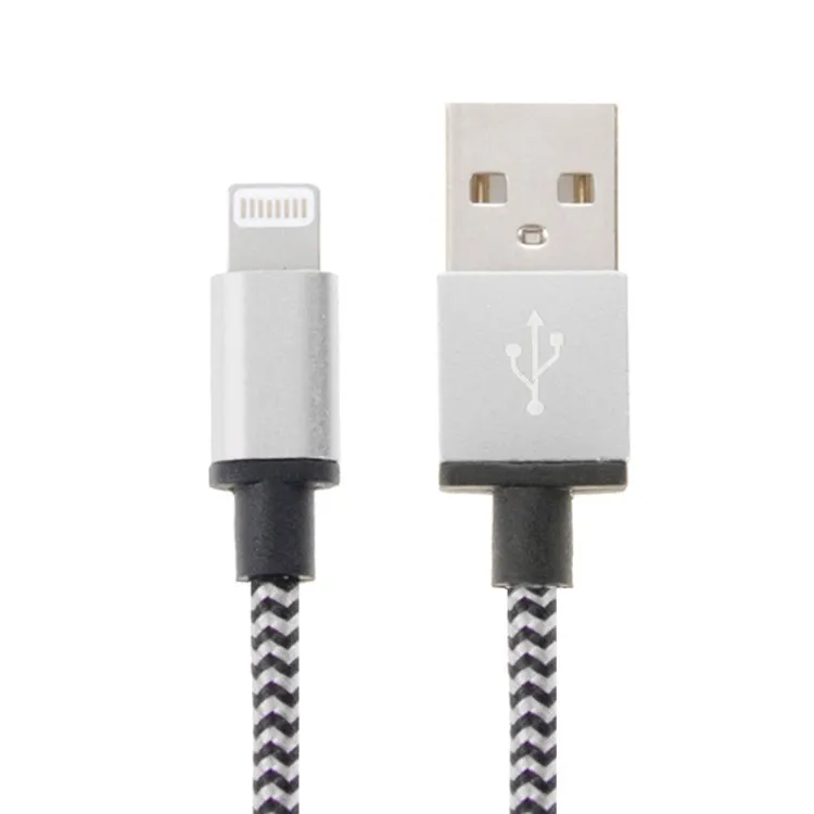 Braided 2A USB to 8 Pin Charging & Data Sync Cable - 1m Length