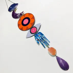 Bright Orange Flower Protective Talisman Wall Hanging