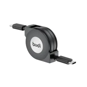 Budi Retractable USB-C to USB-C Cable PD 65W 1 meter-QMZJ