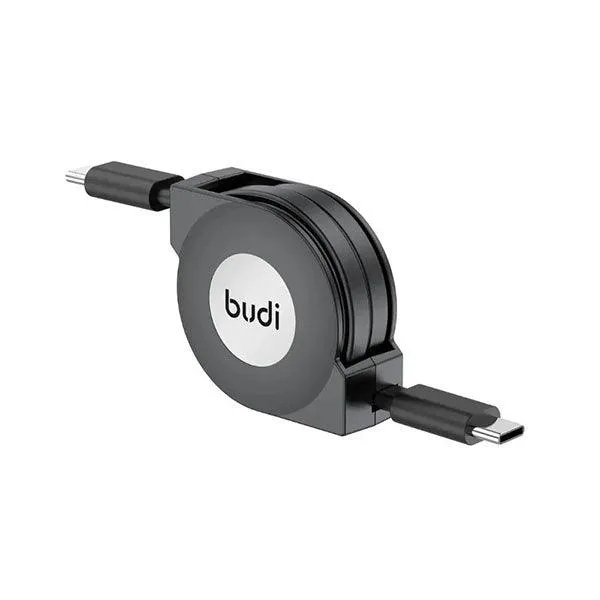 Budi Retractable USB-C to USB-C Cable PD 65W 1 meter-QMZJ