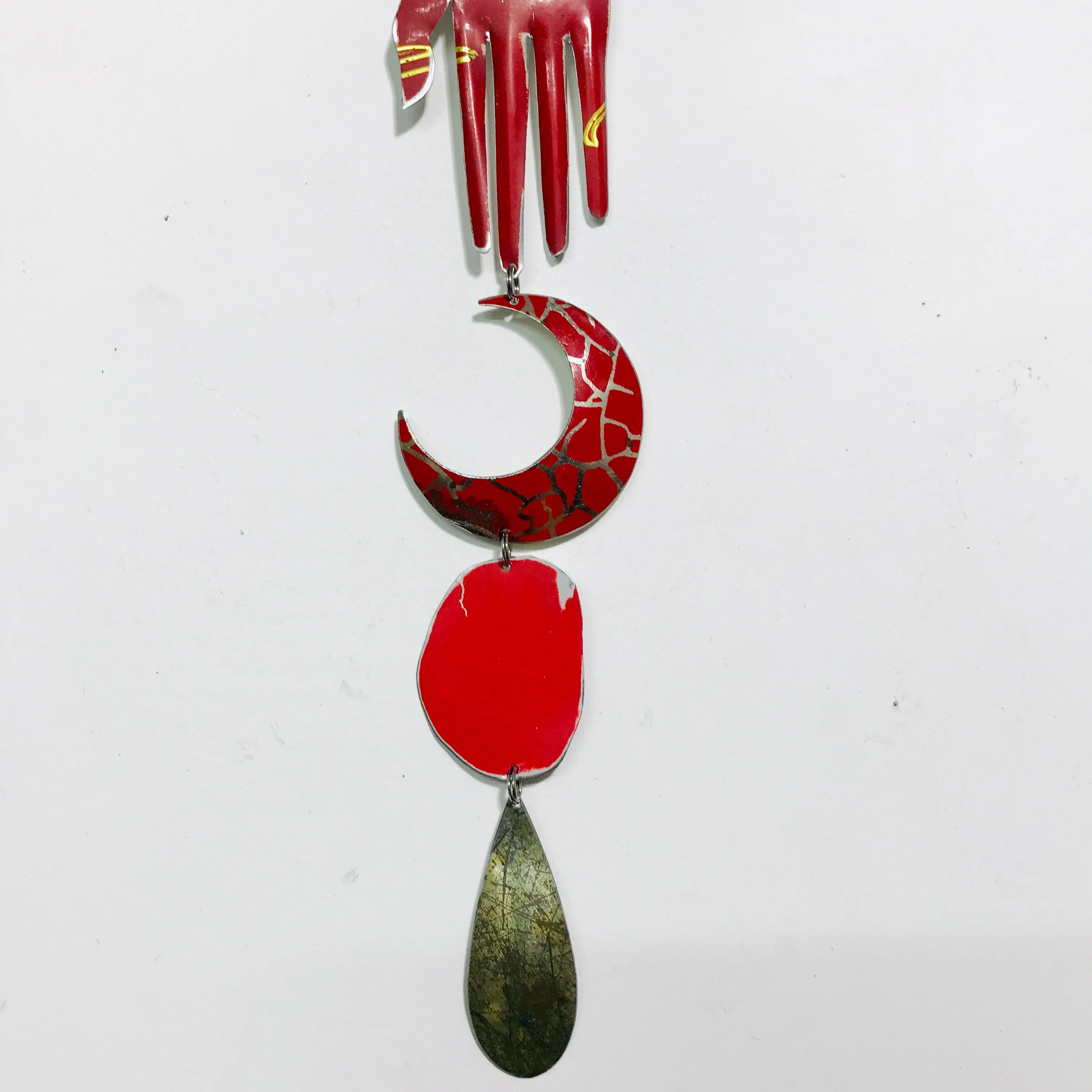 Butterfly & Red Sun Protective Eye Talisman Wall Hanging