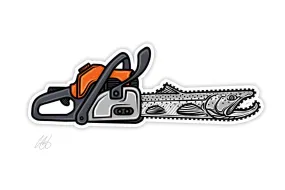 Casey Underwood Artwork - Steelhead Saw Decal