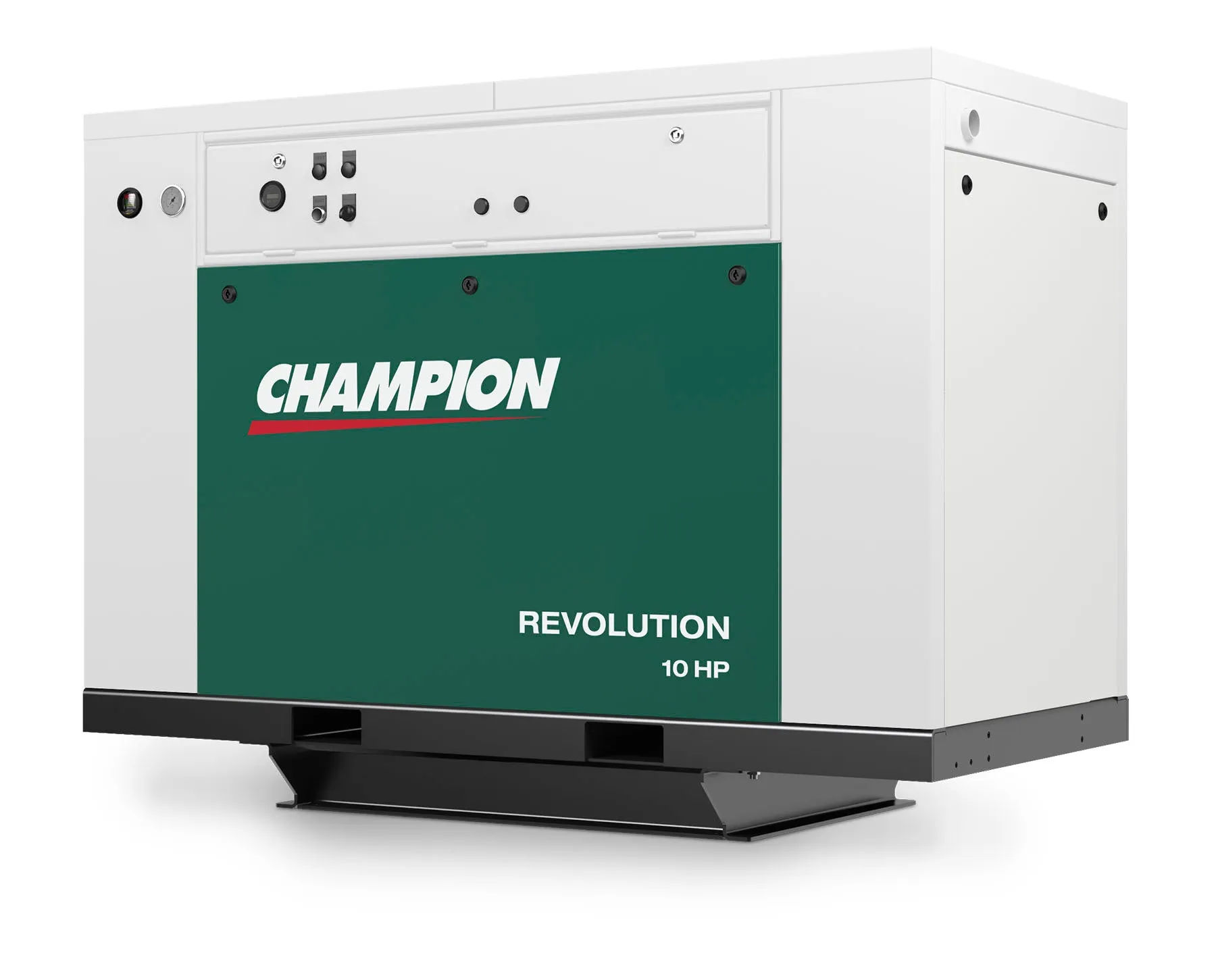 Champion BQR10 Revolution 10hp Quiet Enclosed Reciprocating Air Compressor, Base Mounted, 33.5 CFM @ 175 PSI, 62 dBa