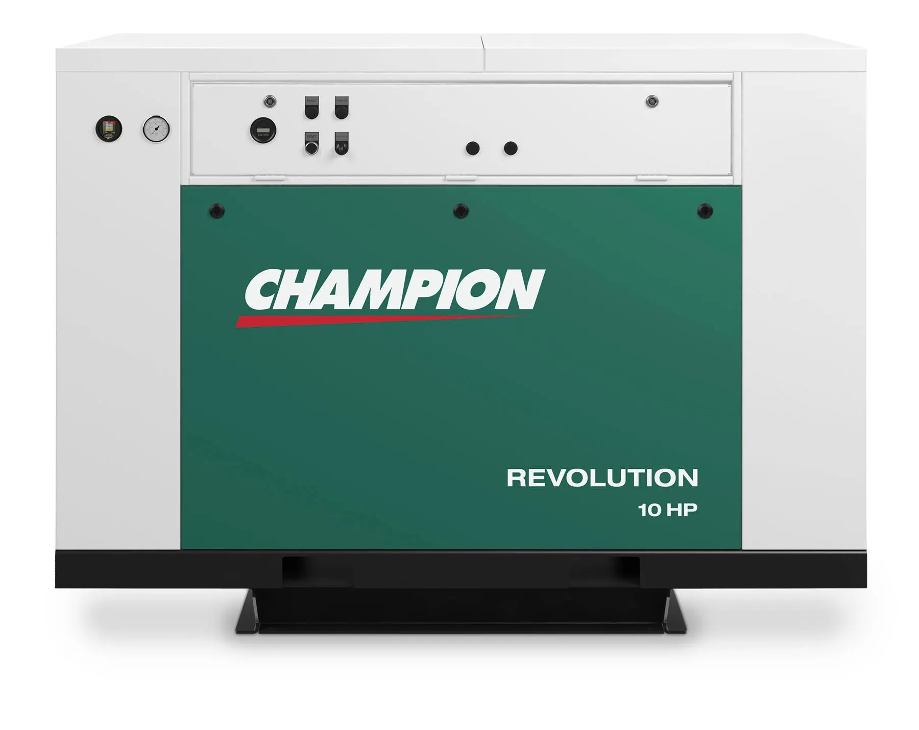 Champion BQR10 Revolution 10hp Quiet Enclosed Reciprocating Air Compressor, Base Mounted, 33.5 CFM @ 175 PSI, 62 dBa