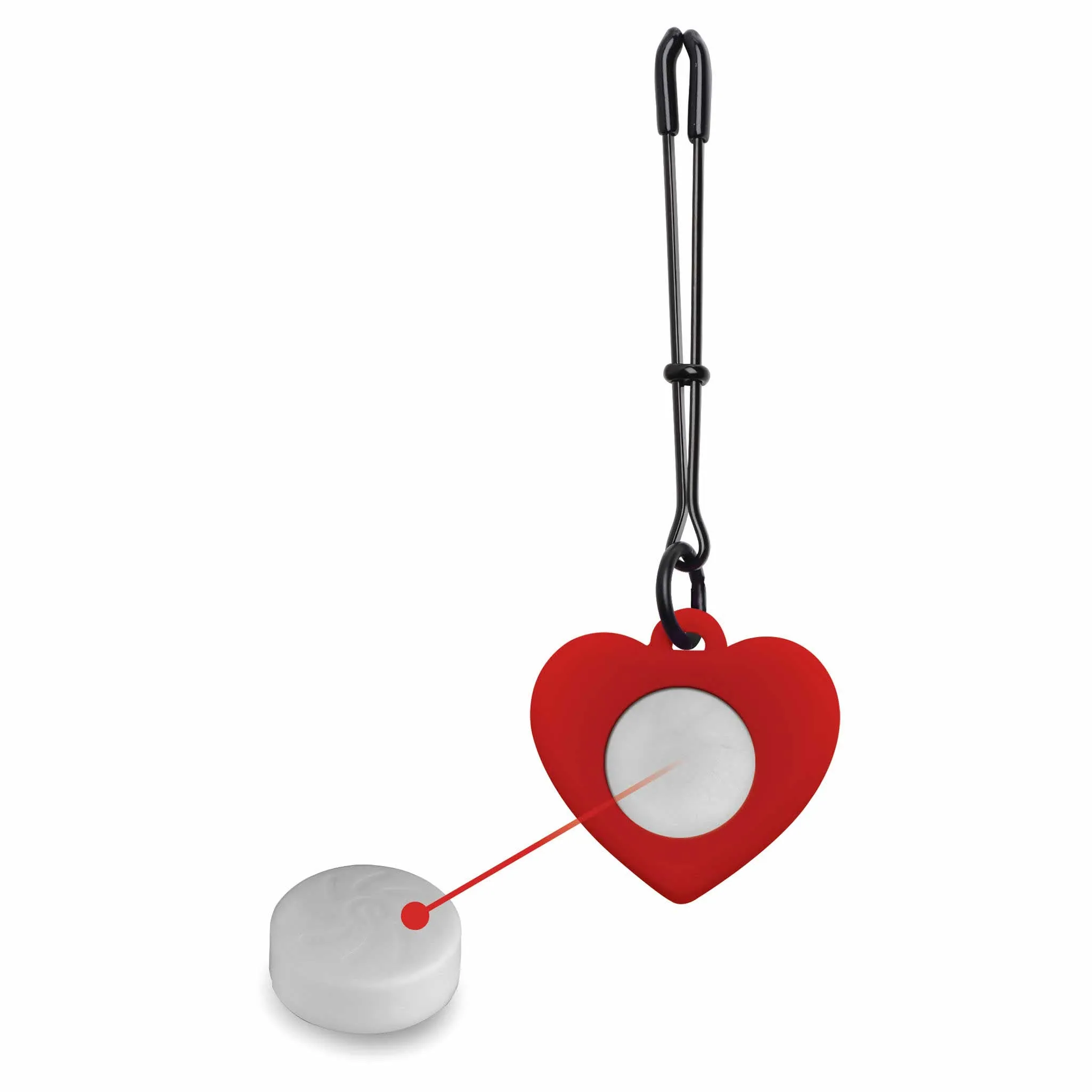 Charmed Silicone Light-Up Heart Tweezer Nipple Clamps