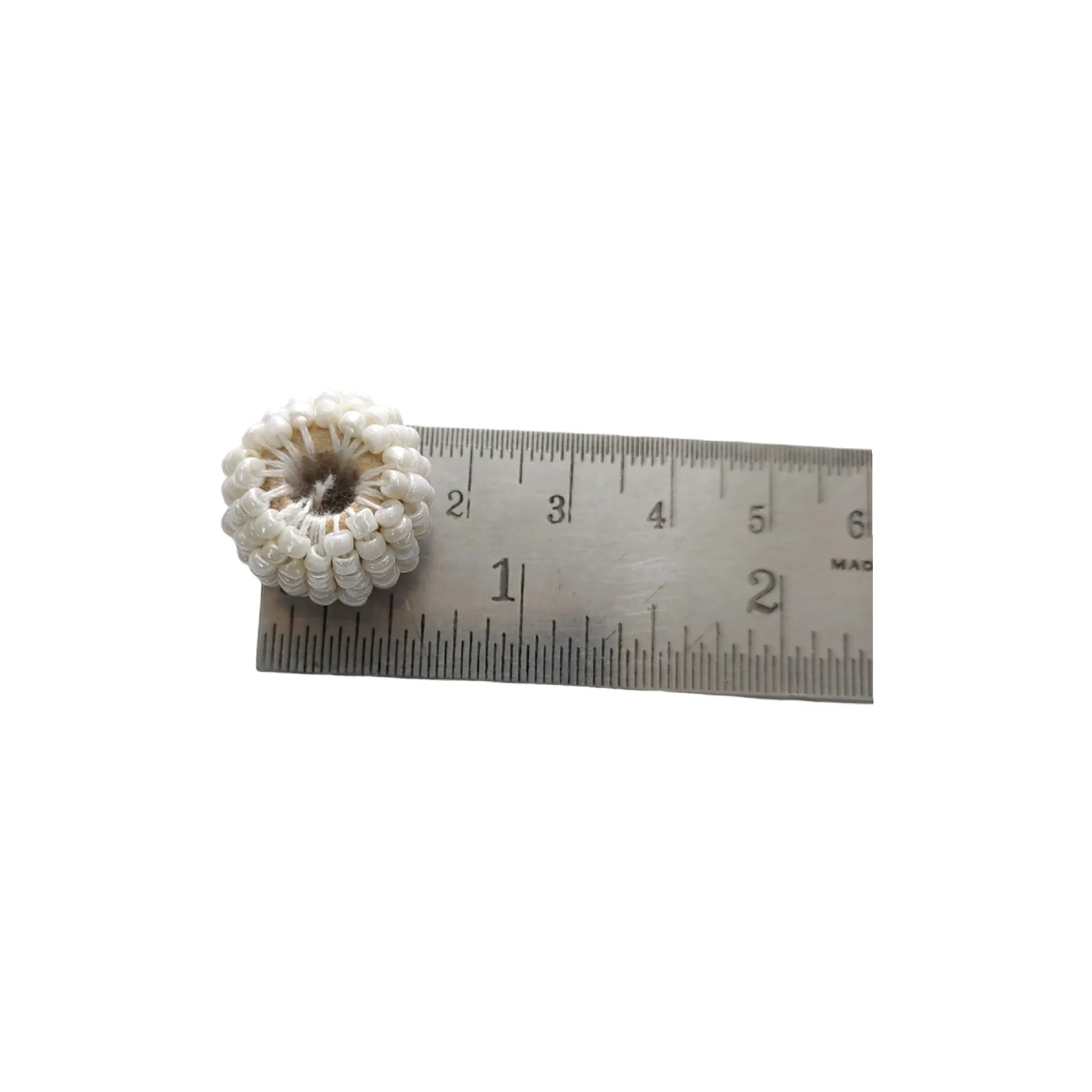 Cheed Ball Motif for Rakhi, Jewelry making, Craft or Decor, 12mm, Ivory