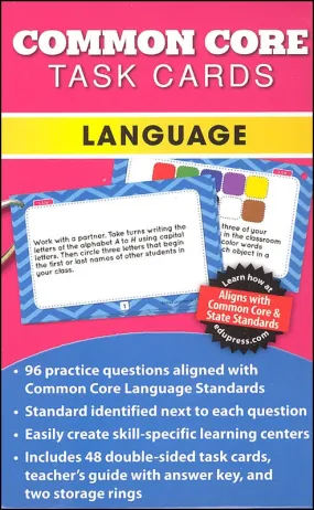 Common Core Language Task Cards - Grade 1(DISC)