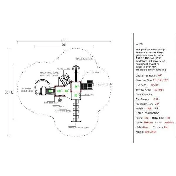 CSPD-1604 | Commercial Playground Equipment