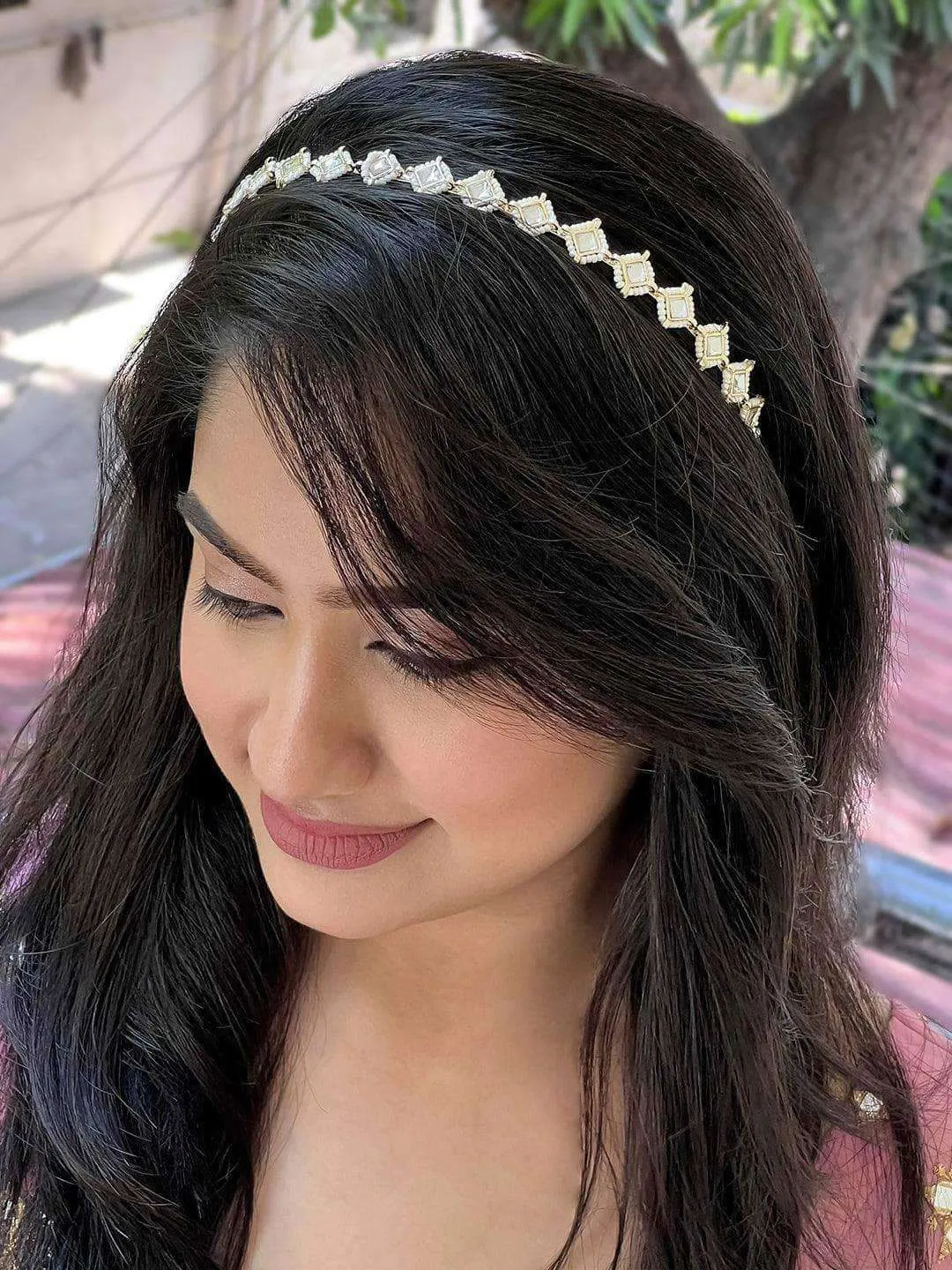 Diamond Kundan Hair Band