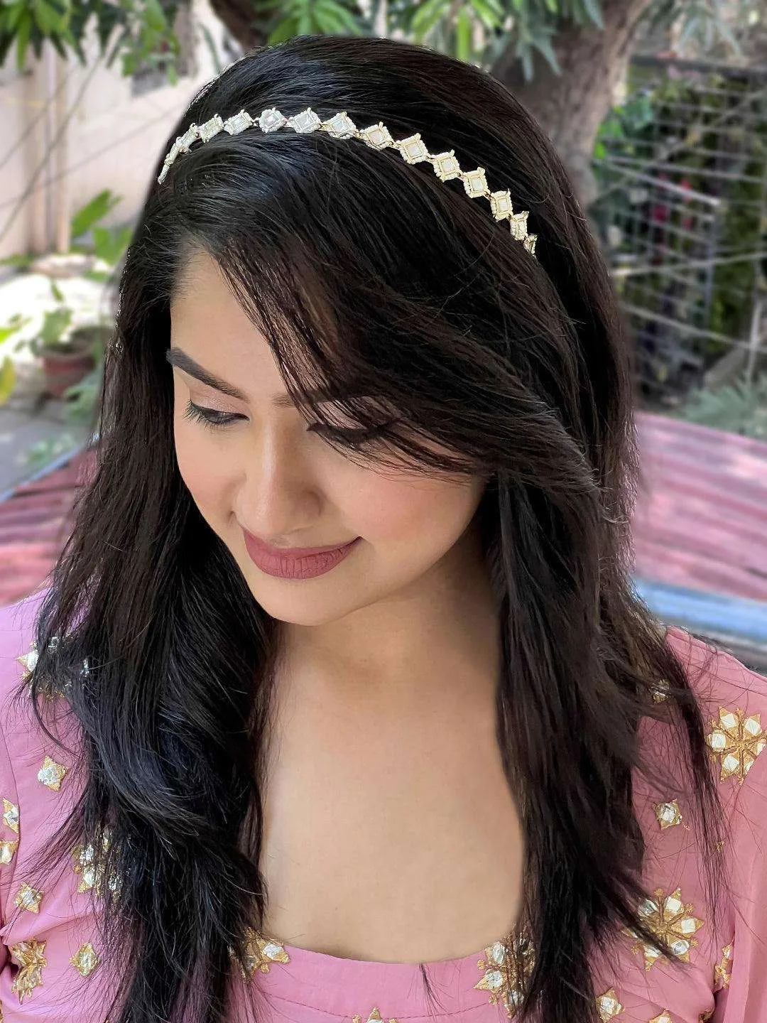 Diamond Kundan Hair Band