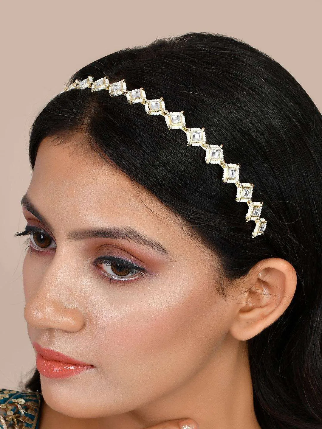 Diamond Kundan Hair Band