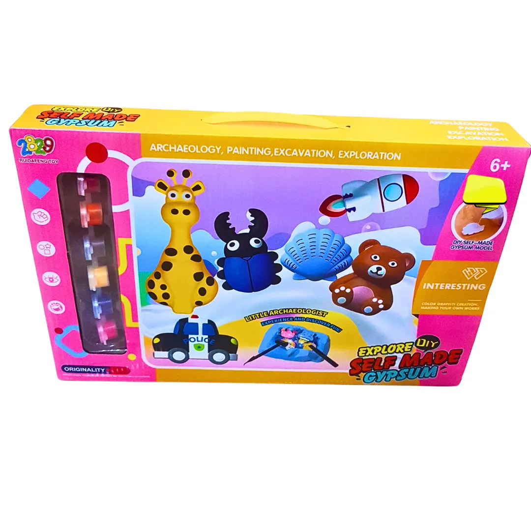 DIY Gypsum Craft Kit for Kids - Fun Painting & Exploration Activity Set (6 )
