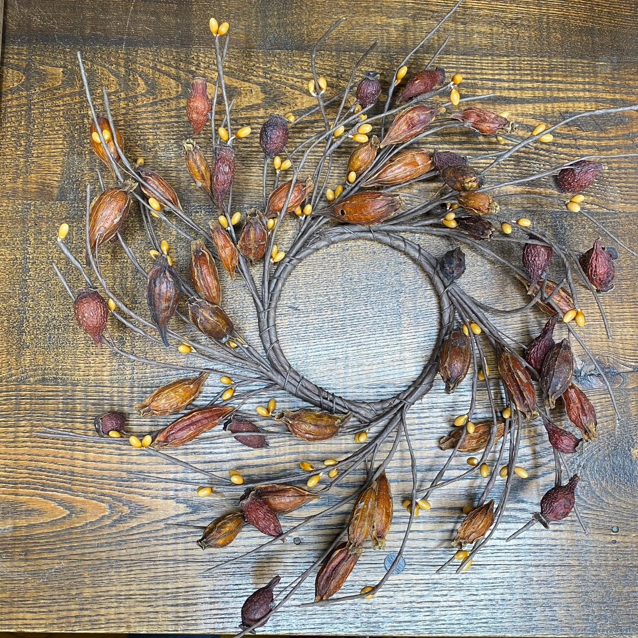 Dried Rose Hip Wreath - Small