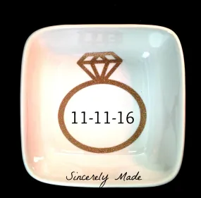 Engagement Gifts - Jewelry Dish - Jewelry Holder - Bride Ring Dish - Personalized Ring Dish - Personalized Ring Holder- Wedding Gifts - I do