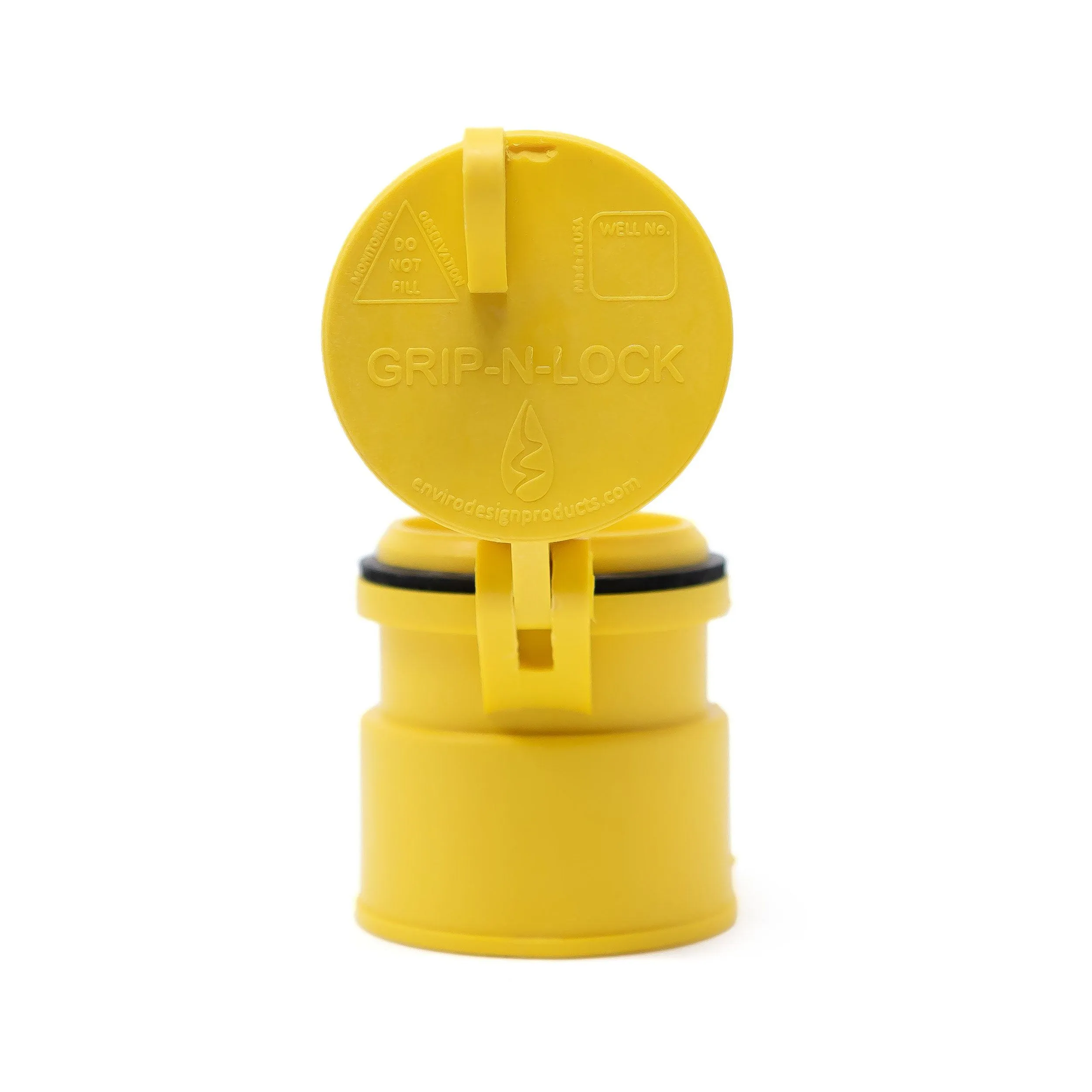 Enviro Design Products: Grip-N-Lock Well monitoring Cap, 2" Yellow