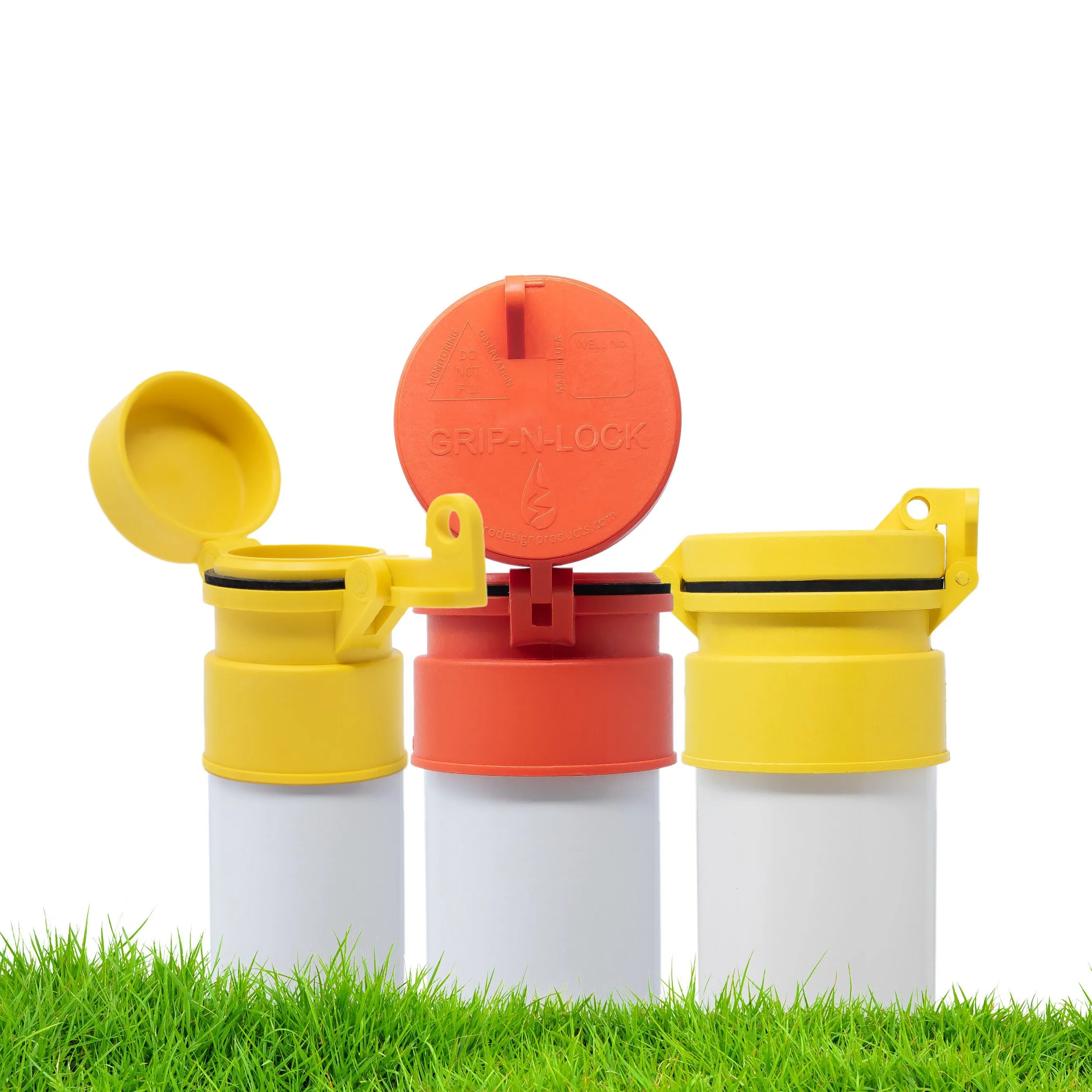 Enviro Design Products: Grip-N-Lock Well monitoring Cap, 2" Yellow