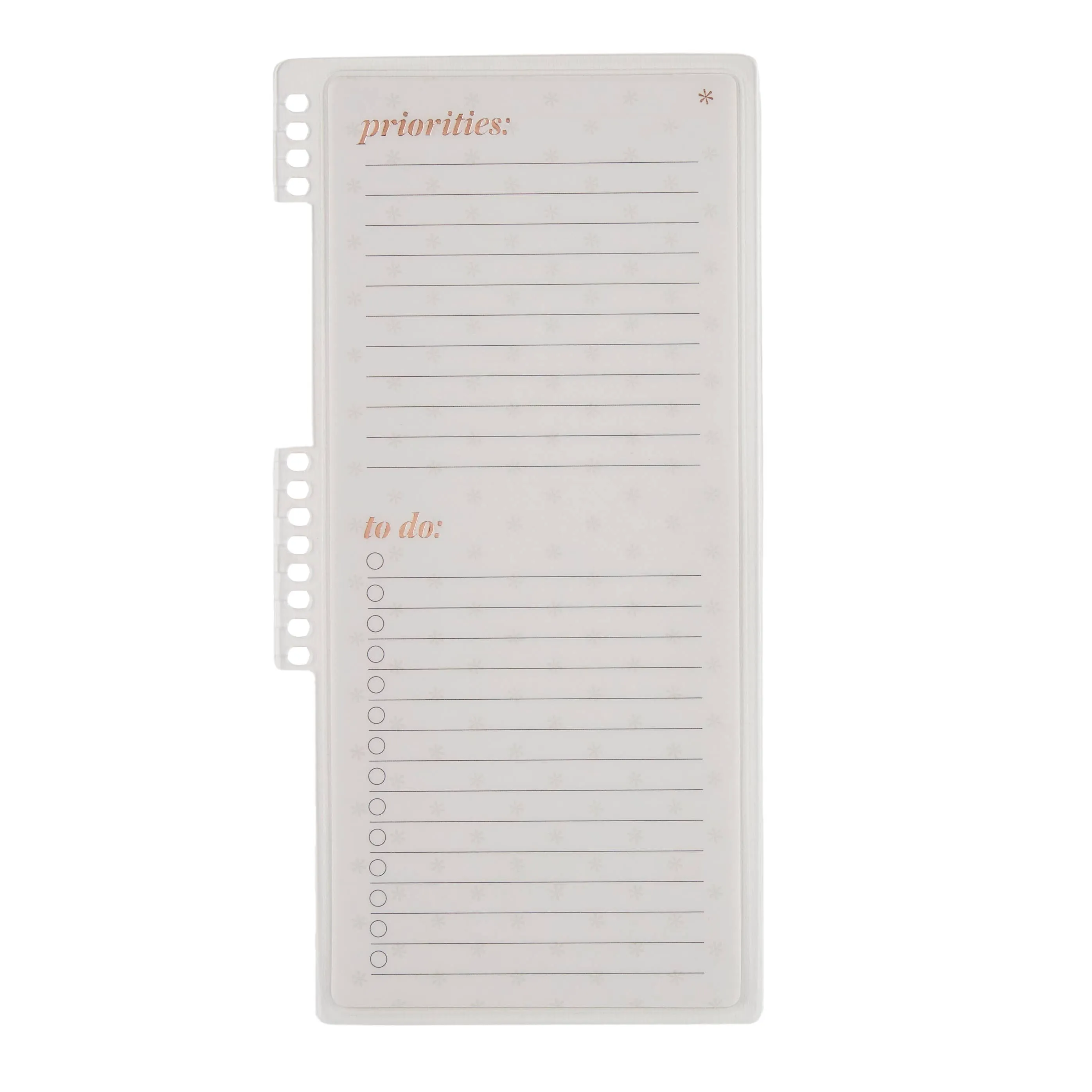 Erin Condren Canvas Asterisk To-Do List Dashboard - Snap-In