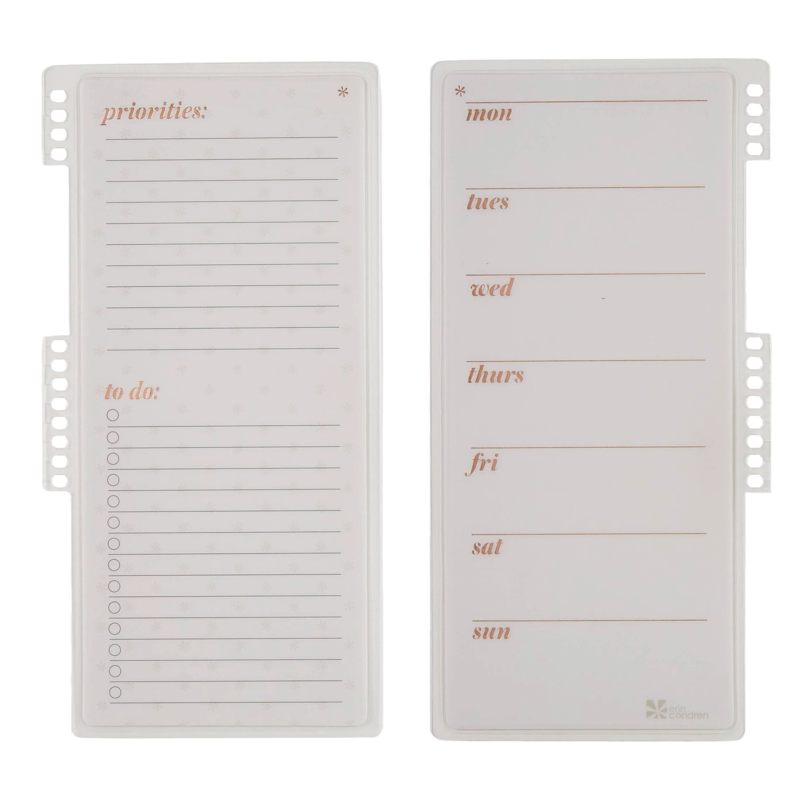 Erin Condren Canvas Asterisk To-Do List Dashboard - Snap-In