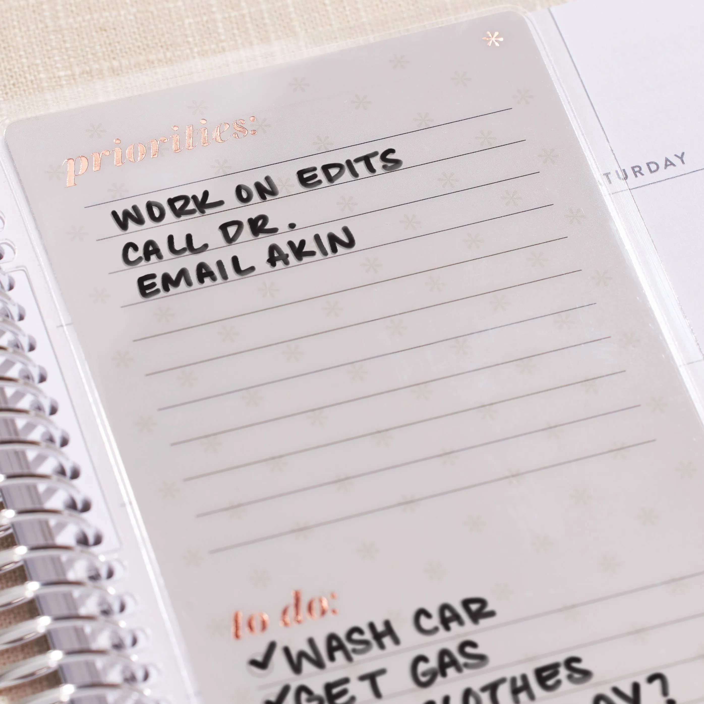Erin Condren Canvas Asterisk To-Do List Dashboard - Snap-In
