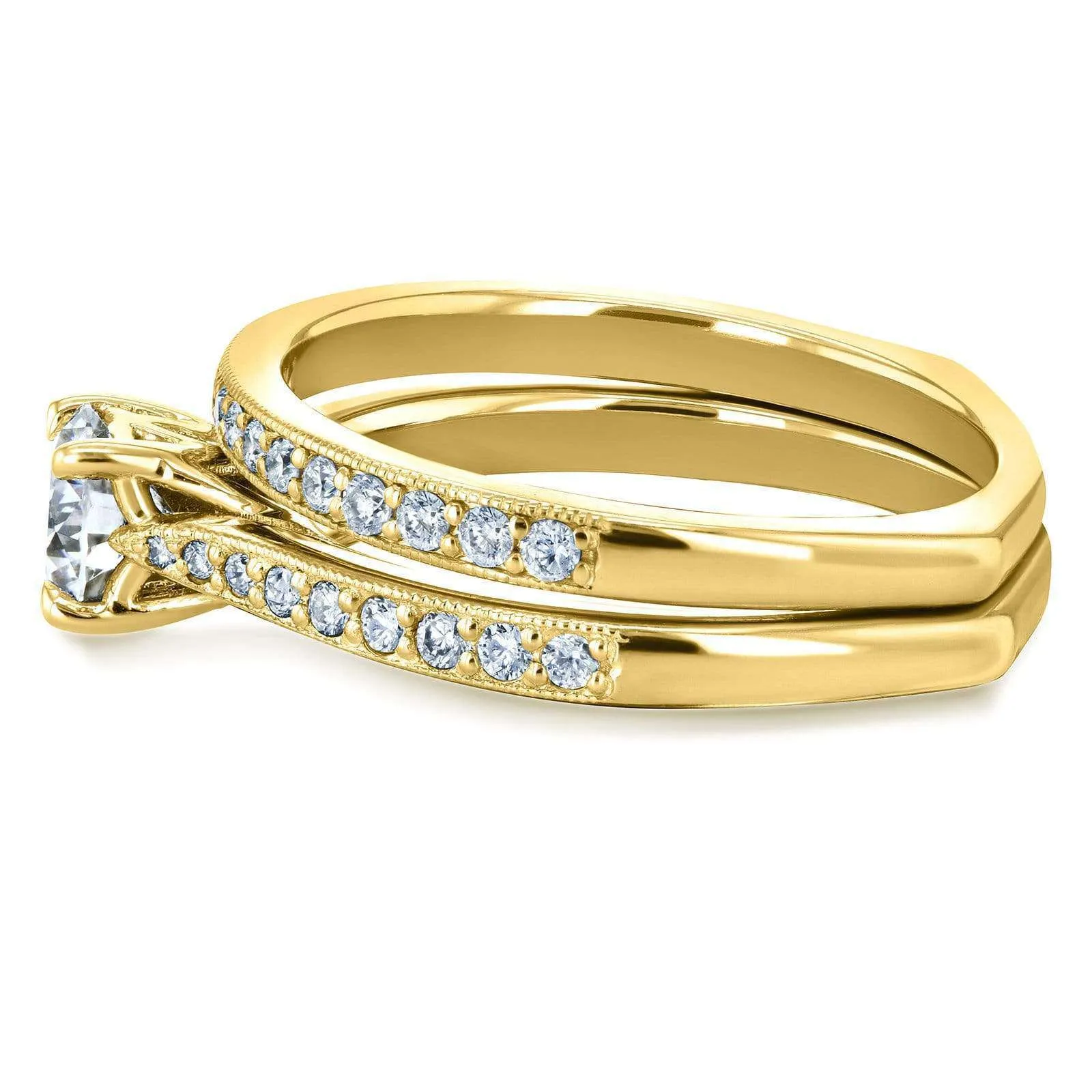 Euro Round Bridal Set - 0.5ct - Yellow